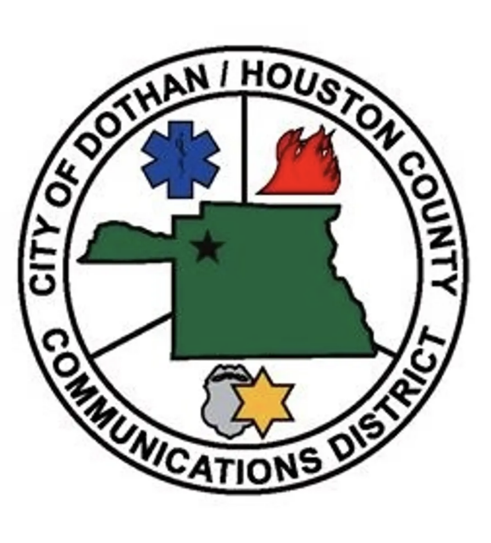 City of Dothan/Houston County Communications District Logo